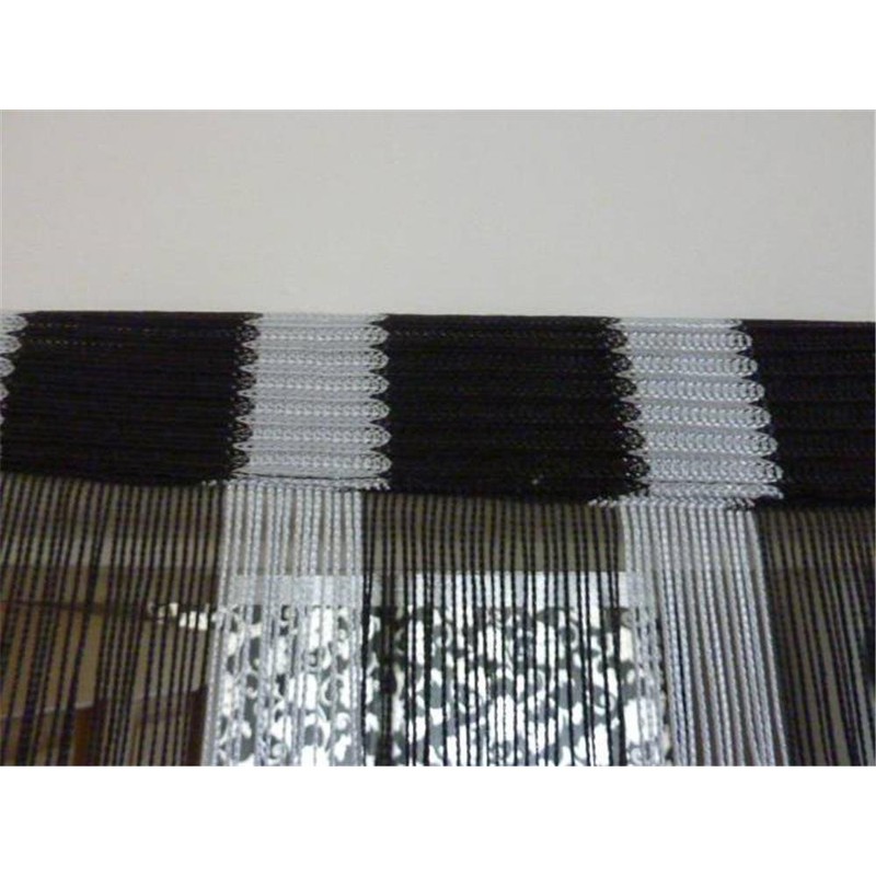 String Curtain Dew Drop Black / Silver Grey Divider or