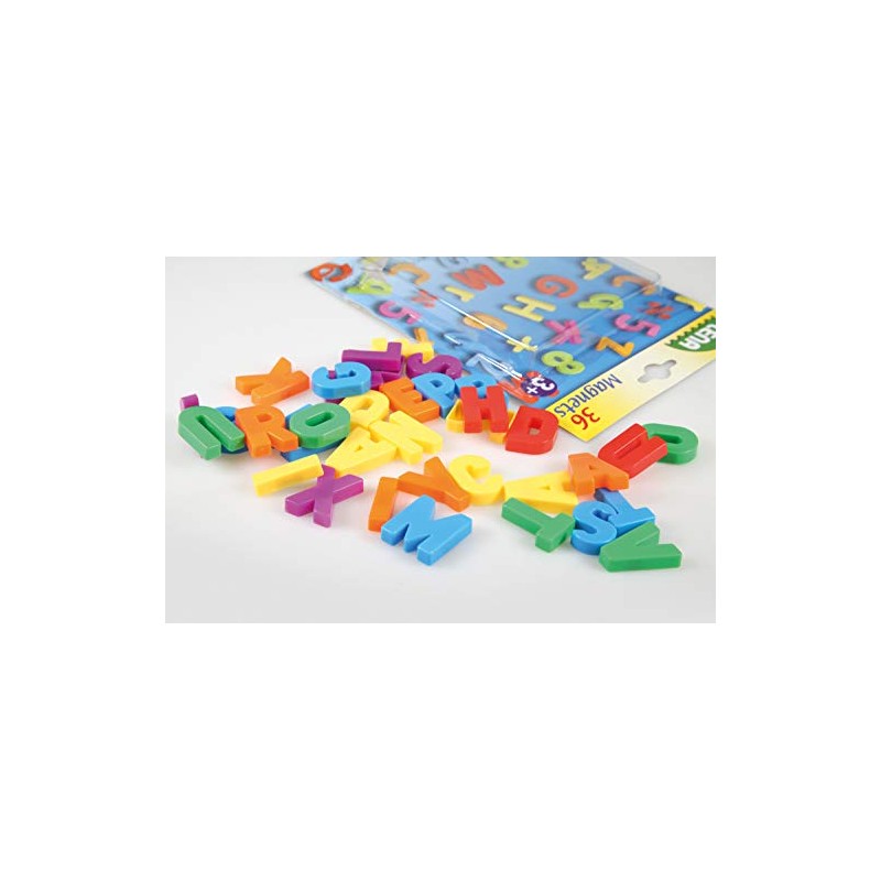 Lena 65745 Magnet Großbuchstaben, ca. 3 cm, 36 Stück, Mehrfarbig,