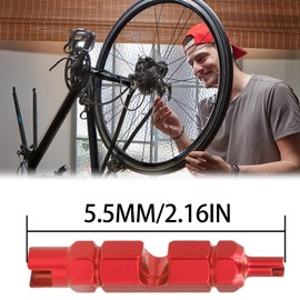 EKIND Valve Core Remover Tool Kit Bike and Car Valve Core Repair Tool for Presta/Schrader Tube (1Pcs, Red)