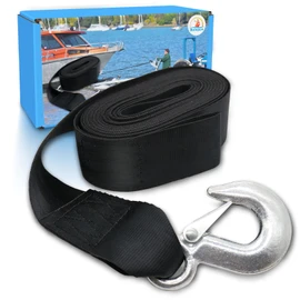 Botepon Marine Boat Trailer Winch Strap with Hook Replacement, 2''x20' and 4500 lbs Capacity for Boats, Trailer, Wave Runner, Towing, Heavy Duty Equipment
