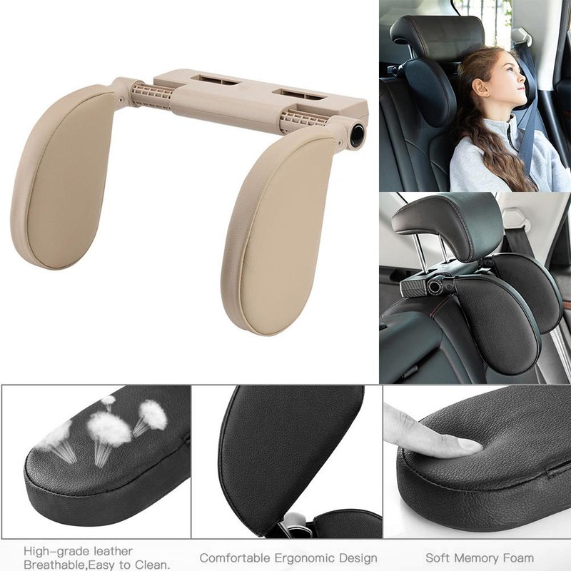 Car Seat Headrest Pillow U Shaped Adjustable Sleeping Travel Car