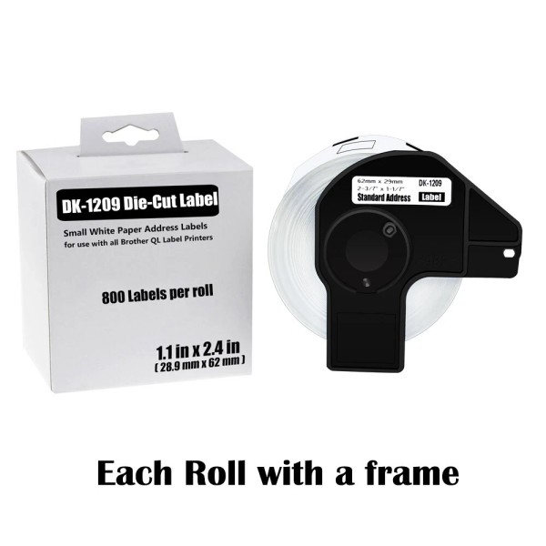 For Brother DK1209 DK-1209 Continuous Standard Address Label For Brother