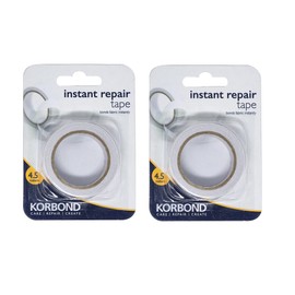 Korbond Industries Korbond 9m Transparent Instant Tape – Bonds Fabric Instantly – Ideal for Emergency Repairs and Temporary Hemming – No Sewing Required, Synthetic Material, 4x8.5x12 cm