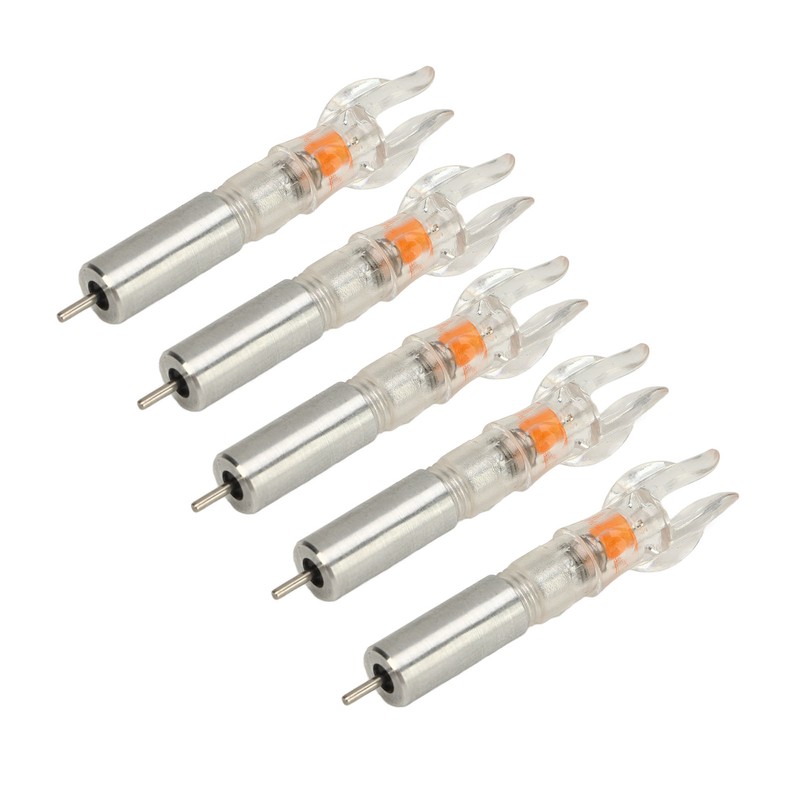 5PCS LED Lighted Nocks Plastic Shell Easy Installation for 6.2mm