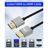 YANBORONSN 4K HDMI Coiled Cable, 90 Degree Right Angle Short