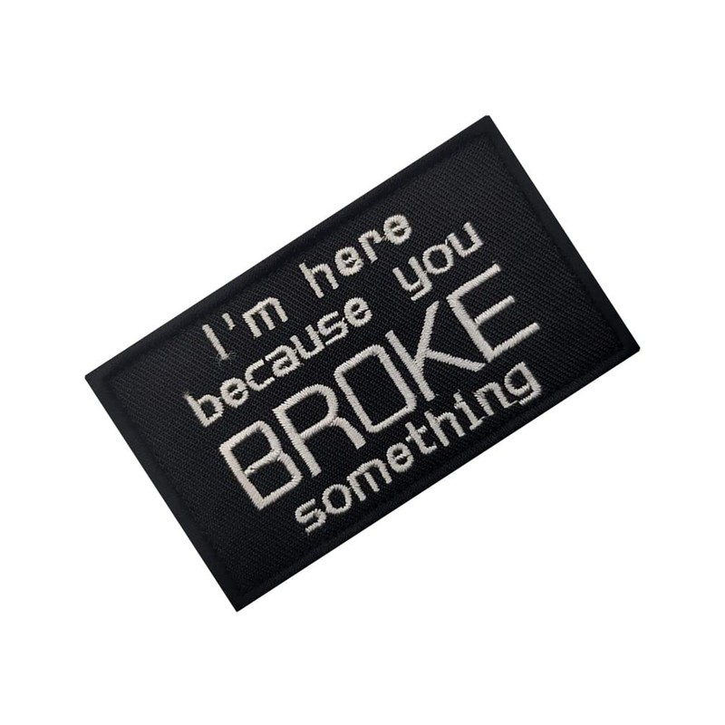 Vmcoatdu 2 piezas con emblema bordado de I'm Here Because