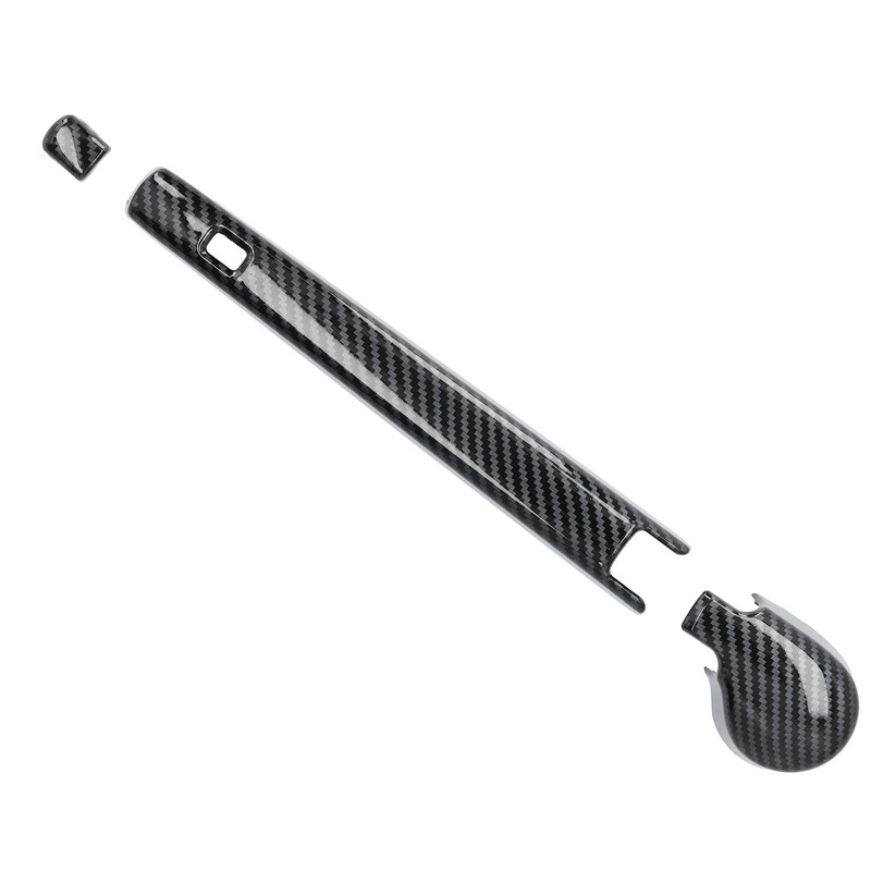 Rear Windshield Wiper Arm Cover Trim Carbon Fiber Style Decoration