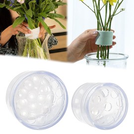 Vordpe Pack of 2 Flower Stem Holders, Spiral Ikebana Stem Holder, Bouquet Twister, Arranging Pen for Home, DIY Bouquet, Gift for Flower Lovers (Transparent)