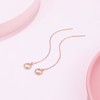 Sterling Silver Drop Earrings for Women Rose Gold Chain Earrings