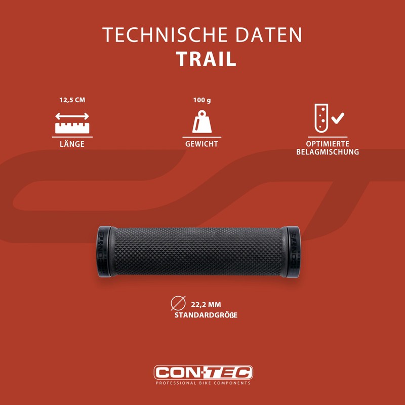 "Trail Contec Grips 130 MM Black