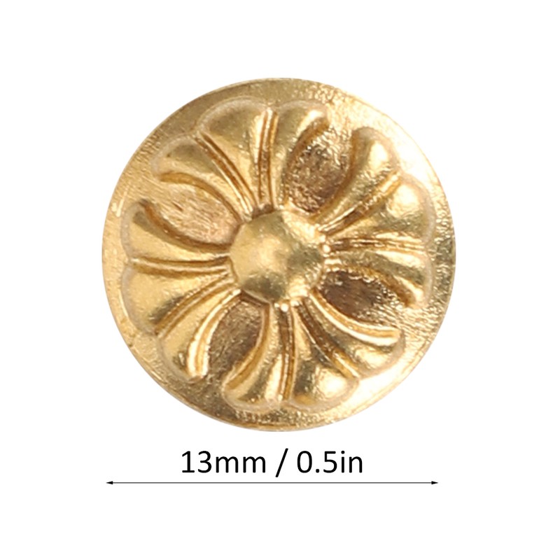 10 Sets Rivets Studs Screw 13mm Chrysanthemum Leathercraft Button Decoration