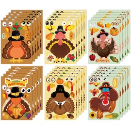 Thanksgiving Stickers for Kids - 30pcs Thanksgiving Stickers Turkey Stickers DIY Thanksgiving Stickers Thanksgiving Decorations Thanksgiving Stickers for Kids