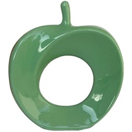 Ceramic Apple Figurine Fruit Statue Modern Apple Sculpture Crafts Apple Model for Home Office Desktop Crafts Gifts - Green
