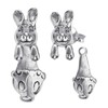 Materia SO-386 Women's Rabbit Stud Earrings 925 Silver 2 in