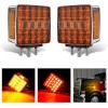Nilight Square Double Face Fender Pedestal Light 2PCS 52LED Amber