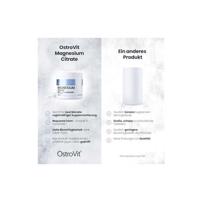 OstroVit Supreme Pure Magnesium Citrate 200 g - Magnesium -