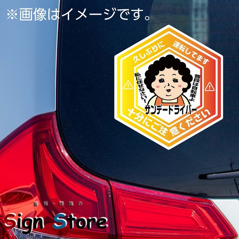 SignStore Hex-shaped Sticker 4.9 x 4.3 inches (12.5 x 11
