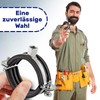 Reinforced Pipe Clamps M8/M10 with Rubber Seal and Diameter 35
