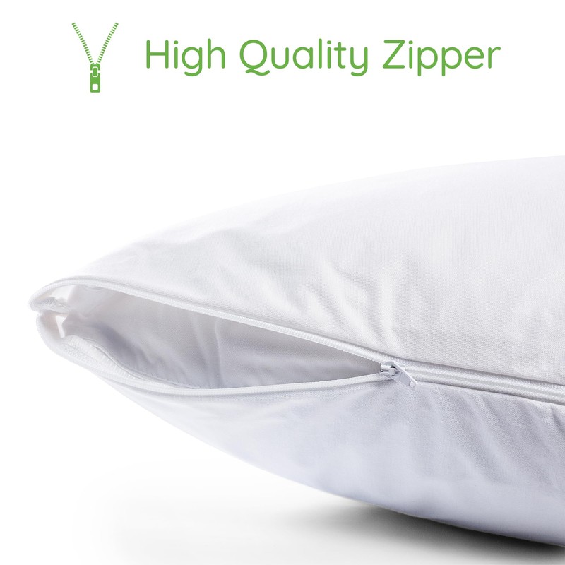 Waterproof Pillow Protectors 48x74 Anti Allergy 2 pack Zipped 100%