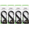 Nite Ize S-Biner Plastic No.4 Tactical Black Dual-Gated Carabiner (4-Pack)