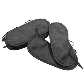 Coufce 12 PCS Satin Games Sleep Mask Eye Mask Sleep Blindfold Men & Women Night Eyeshade Travel Nap Team Building Games(Black)