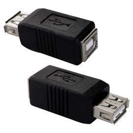 KUOQIY 2 Stücke USB A auf B Adapter, USB 2.0 A Weiblich zu B Drucker Weiblich Konverter, für Drucker, Scanner, Faxgerät, Mehr