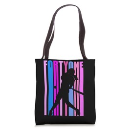 41st Birthday Baseball Player Team Coach Pink Womens Woman Tote Bag