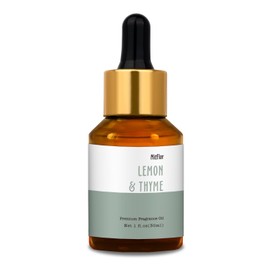 Lemon & Thyme Fragrance Oil, MitFlor Single Scented Oil, Large Size Premium Grade Fragrance Oil for Soap & Candle Making, Hotel Collection Diffuser Oil, Citrusy & Herbal Scent for Home Fragrance, 30ml