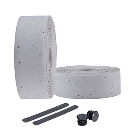 BBB Cycling Bike Handlebar Tape Road Bike I Foam Grip I Includes Handlebar Plugs I RaceRibbon BHT-01, White Cork