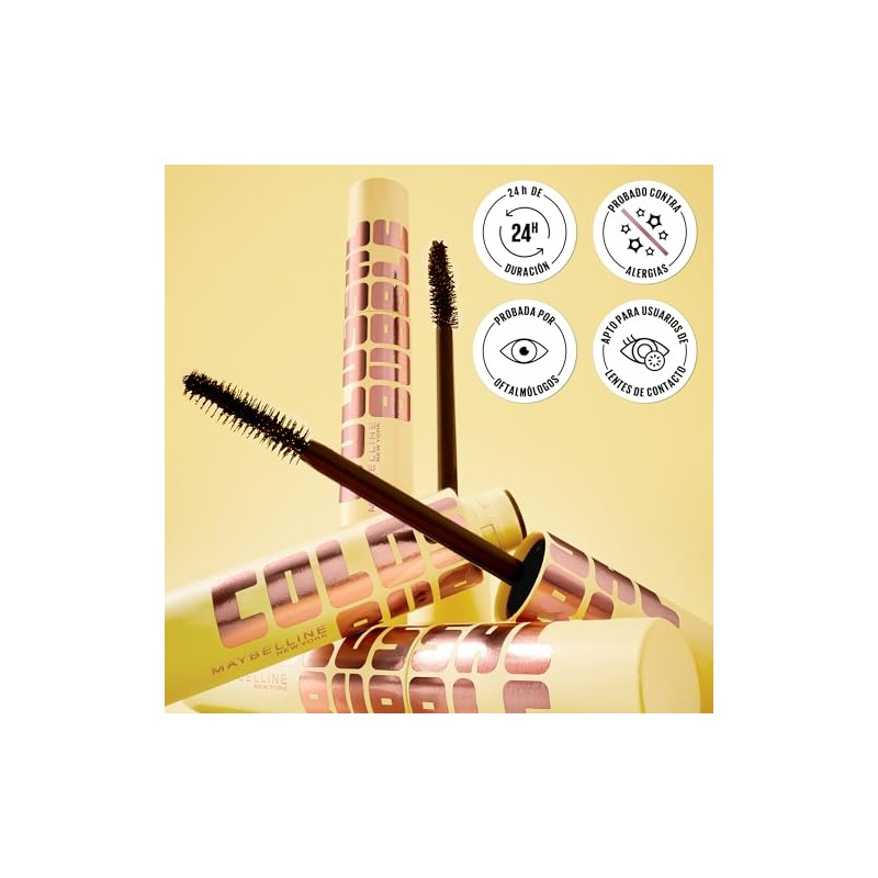 Maybelline Colossal Bubble Máscara de Pestañas, Volumen 24H, lavable, 10