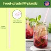 Glotoch Express 1000 PCS Individually Wrapped Plastic Straws, 7.75'' Long,