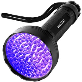 GLOSSDAY UV Flashlight Black Light, 100 LED Black Light Flashlight for Dog/Cat Pet Detector, Scorpions Finder