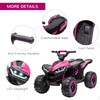 Aosom 12V Kids ATV Quad Car with Forward & Backward