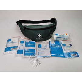 Blue Dot One Person Travel Kit in Green Bum Bag