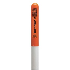 Utility Dome Marker, 66inH, Orange/Blk/Wht