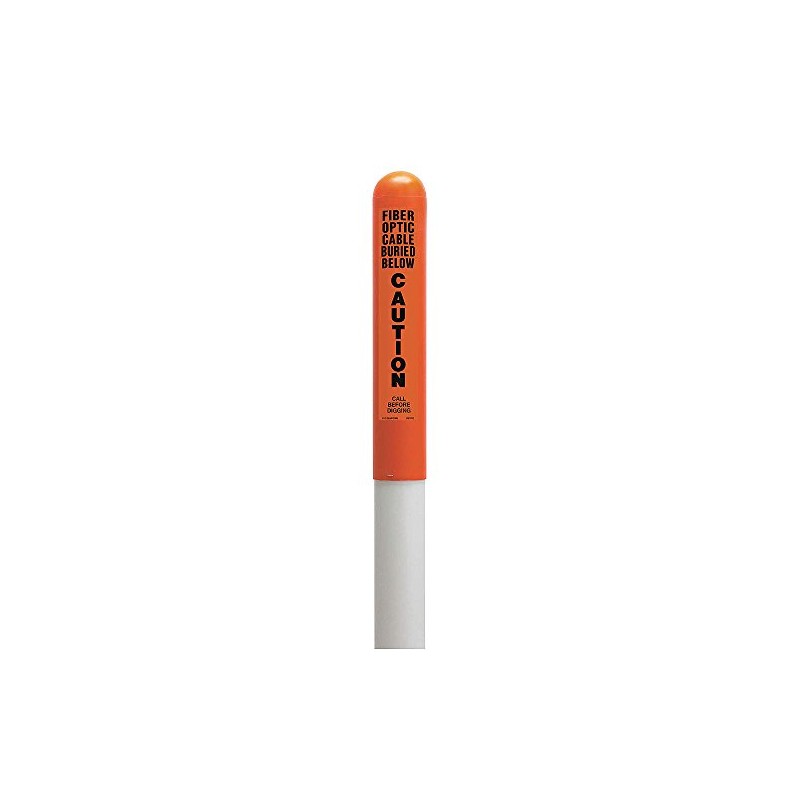 Utility Dome Marker, 66inH, Orange/Blk/Wht