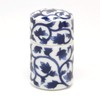 Tabletop Toothpick Holder with Lid, Arita Pottery, Blue Arabesque, Made