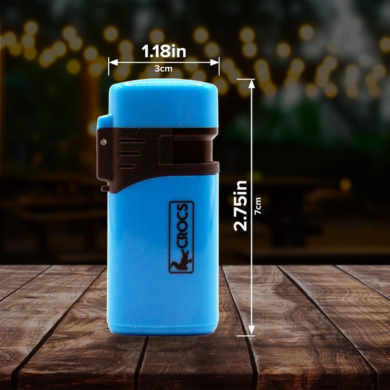Crocs Torch Lighter, Windproof Refillable Butane Candle Lighters, Jet Flame