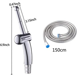 Bidet Handbrause, Hand bidet sprayer für toilette, Einstellbarem druck chrom bidet für WC, Persönliche hygiene and windelreinigung