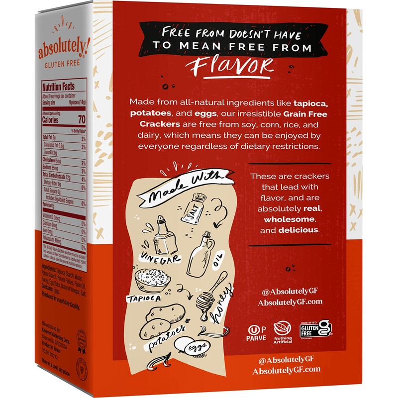 Absolutely Gluten Free Original Crackers, 4.4oz (12 Pack) | Grain