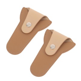OATIPHO 2 Pcs PU Cuticle Nipper Covers Ergonomic Pedicure Scissor Holder for Home Salon Durable Trimmer Protective Cases Nail Care Storage Bag