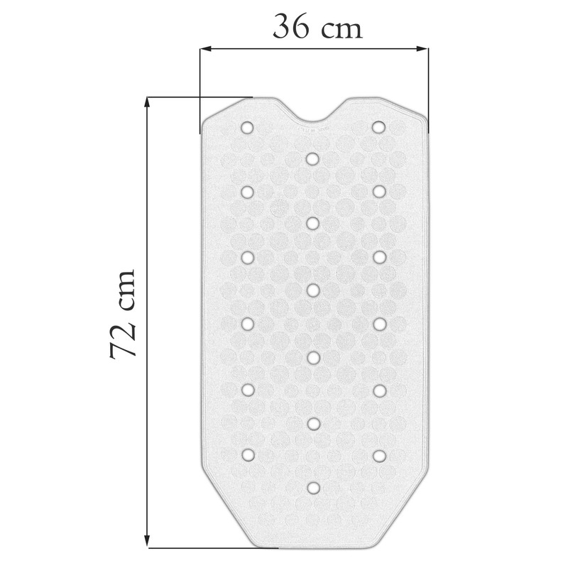 Lashuma Sissi Safety Insert with Dots Motif, Plain Bath Mat,