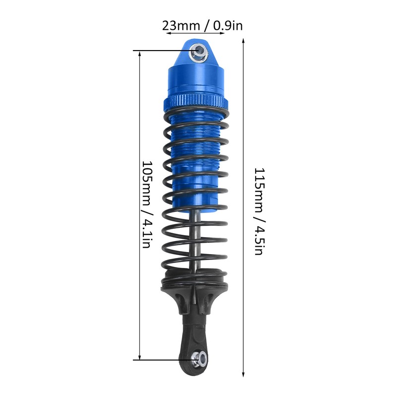 2Pcs 115mm RC Metal Shock Absorber Damper for TRAXXAS SLASH