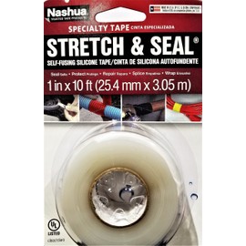 Nashua Stretch & Seal Self-Fusing Silicone Tape, 1 in. x 10 ft., Clear