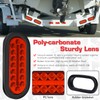 Linkitom 6 Inchs Submersible Oval LED Stop/Turn Trailer Tail Light