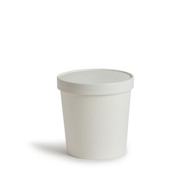 ecoway Paper Disposable Cups 12 Oz - Pack Of 25 Ice Cream Cup Without Lid Eco-Friendly Desert Bowls Hot Or Cold Food Cups, Tea Cup, Coffee Cup Biodegradable Party Supplies, Yogurt Take Outs, White