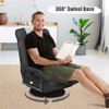 Safstar Swivel Gaming Chair, 6-Position Adjustable Folding Floor Chair with
