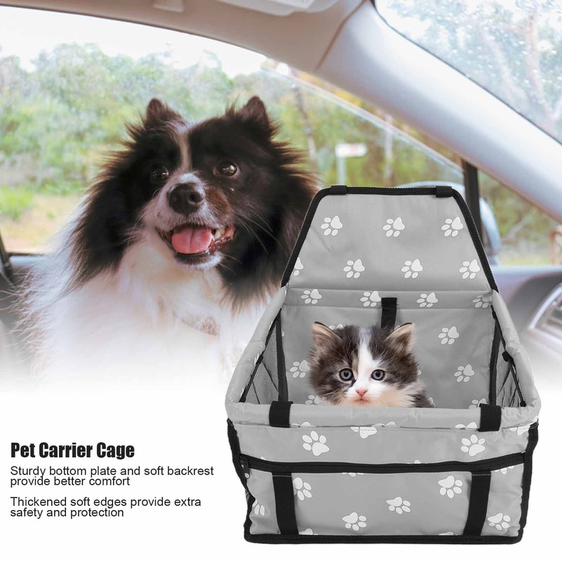 Bear Paw Pattern Pet Carrier Cage Washable Pet Car Travel