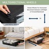 Underbed Storage Container with Wheels, Space-Saving Storage for Bedroom, Clear