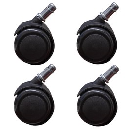 Chromcraft Set of 4 Chair Casters Replacement Rolling Chair Wheels for Chairs and Tables(Black)